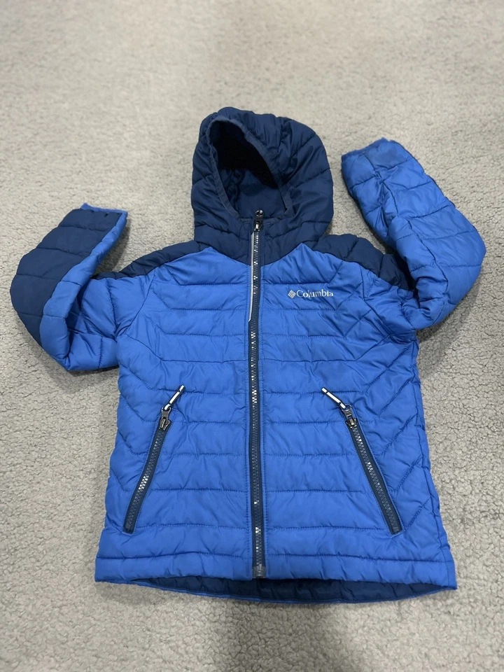Columbia Jacket Boys Size XS 6/7 OmniHeat Blue Full Zip Hoodie - Image 1 of 4