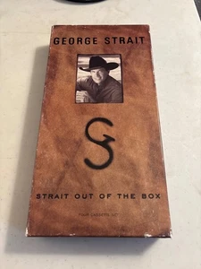 GEORGE STRAIT "STRAIT OUT OF THE BOX" 4 CASSETTE TAPE BOX SET COMPLETE WITH BOOK - Picture 1 of 3