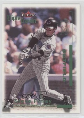 2001 Fleer Triple Crown RBI Green /96 Steve Finley #86 - Image 1 of 2