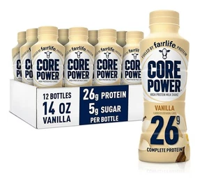 12 Flaschen, Vanilla Core Power Fairlife High Protein (42g) Milchshake, 14 fl oz - Bild 1 von 8