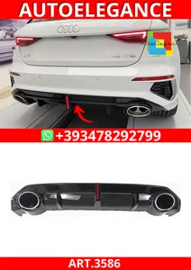 ART.3586 Difusor de la Luz Stop Para LED Audi A3 (8Y) 2020 + S-LINE Negro - Imagen 1 de 3