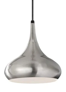 P1253BS Beso Glass Pendant Lighting, Satin Nickel, 1-Light (10"W x 10"H) 100w... - Picture 1 of 4