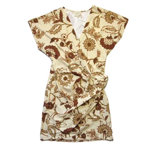 NWT Sezane Samantha in Adelia Floral Print Cotton Mini T-Shirt Wrap Dress XS - Picture 1 of 9