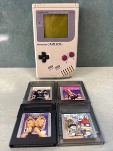 Nintendo Game Boy Sistema Portatile - Grigio, TESTATO, 4 Giochi - Foto 1 di 11