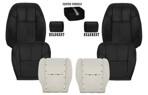 Cubierta de asiento delantera de cuero sintético negro para Chevy Avalanche LS/LT 2007 a 2013 - Imagen 1 de 64