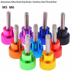 Knurled Thumb Screws M5 M6x30-45 Shoulder Bolt Aluminium Hand Grip Knob High Typ - Picture 1 of 6