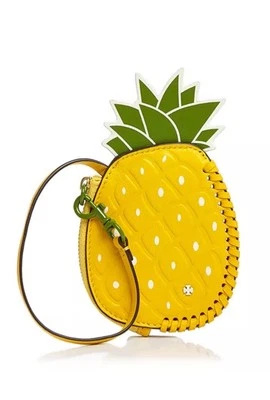 Bolsa para monedas de cuero piña Tory Burch nueva con etiquetas Foto 1 de 4