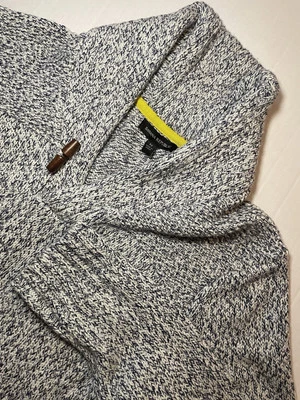 BANANA REPUBLIC Chunky Tiny Paracord Shawl Heavy Sweater Medium Grandpa NWOT - Image 1 of 4