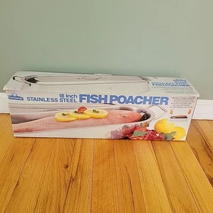 Sartén para cazador furtivo de peces de acero inoxidable Normandía de 18 pulgadas 3 piezas de colección estante extraíble - Imagen 1 de 4