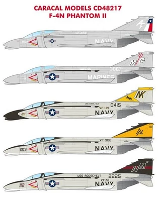 Caracal 1/48 Scale decals! F-4N Phantom II for Academy - CD48217 - Image 1 of 4