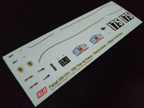 1964 TOUR DE FRANCE #175 FERRARI 250 GTO CL. DUBOIS/PH. DE MONTAIGU 1:43 DECALS - Photo 1/1