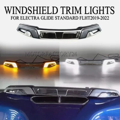 Luces LED giratorias para parabrisas FLHT estándar para Harley Electra Glide 2019-2022 Foto 1 de 4