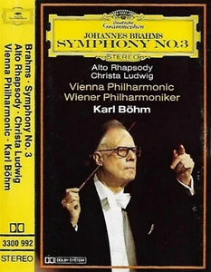 Brahms Christa Ludwig Vienna Philharmonic Symphony no 3 CASSETTE ALBUM DG Böhm - Picture 1 of 12
