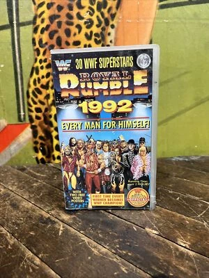 VINTAGE WWF ROYAL RUMBLE 1992 VHS TAPE WWE AWA NWA WCW NWO RETRO LEGENDS RARE!! - Image 1 of 4