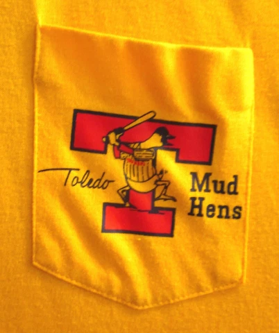 TOLEDO MUD HENS older logo yellow polo shirt med vtg OHIO baseball 1980s pocket Cover