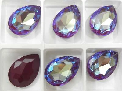 Burgundy Delite UNF (30x20mm) Swarovski Art 4327 Teardrop Stone - Image 1 of 4