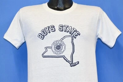Camiseta vintage años 70 NIÑOS ESTADO NUEVA YORK LEGIÓN AMERICANA VETERANOS Juventud XL Foto 1 de 3