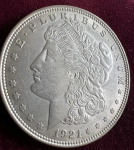 1921-P U.S. MORGAN 90% SILVER UNC DOLLAR BEAUTY! ANTIQUE COLLECTIBLE $1 COIN - Picture 1 of 3
