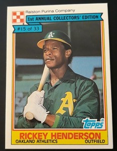1984 Topps Ralston Purina Rickey Henderson OAK #15 