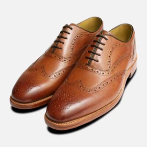 Oliver Sweeney Shoes Dark Tan Oxford Brogues - Picture 1 of 5