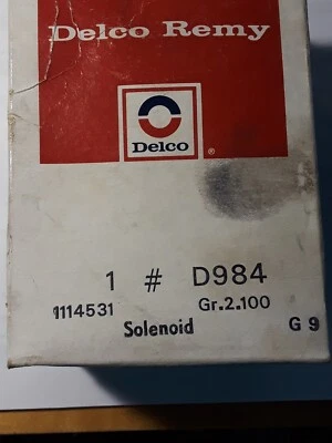 Starter Solenoid GM ACDelco NOS Part Number 1114531 1982-1998 Buick Chevrolet... - Image 1 of 4