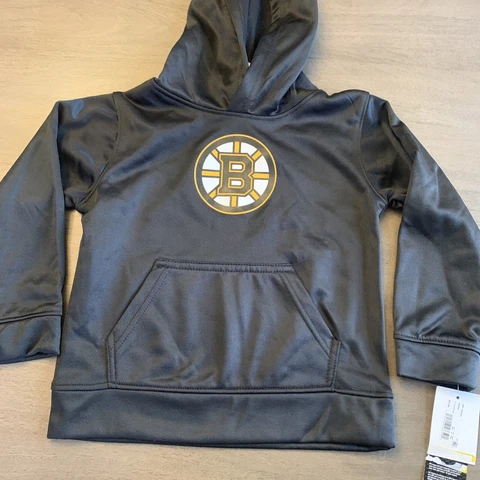 Toddler Black Boston Bruins Primary Logo Pullover Hoodie NEW 4T Hockey NHL Cover