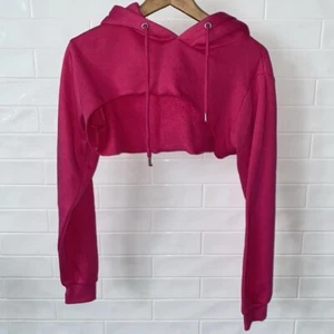 FACTORIE Pink Super Cropped Hoodie - Picture 1 of 4