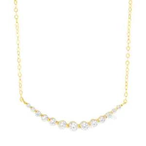 Collana Veretta con Zirconi Stroili Oro Giallo 375% 9KT  cod. 1412693 - Imagen 1 de 6