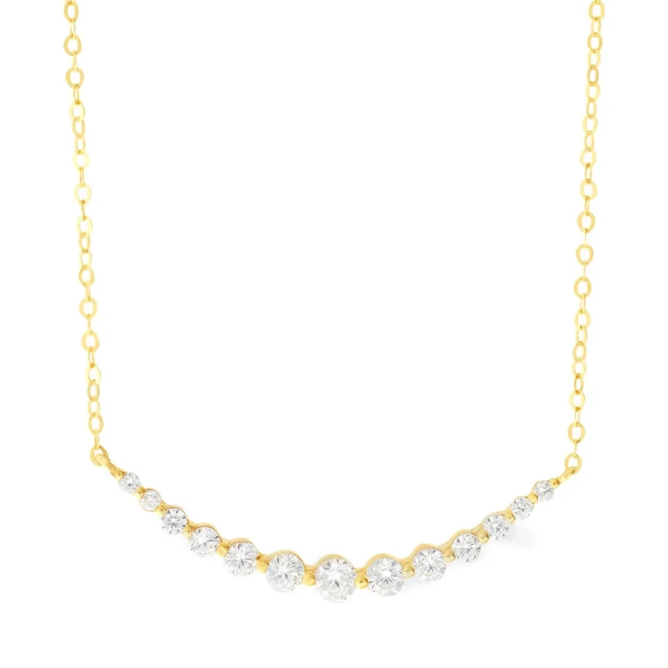 Collana Veretta con Zirconi Stroili Oro Giallo 375% 9KT  cod. 1412693 - Immagine 1 di 4