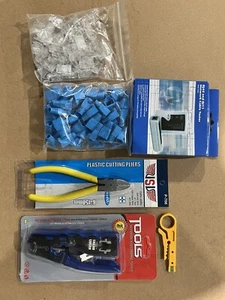 NUEVO RJ45 Pass Through Networking Crimping Tool Kit Cat5 Cat6 AAR - Imagen 1 de 5