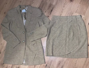 Completo tailleur giacca gonna lino e Lana vintage donna tg 42 Sexy-completo - Foto 1 di 12