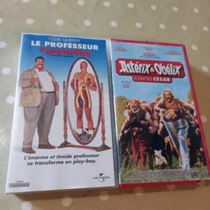 Vhs lot de 2 Le Professeur Foldingue Eddie Murphy, Asterix Obelix Contre Cesar - Imagen 1 de 8