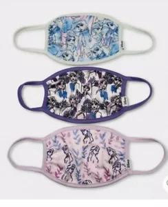 NIP Disney FROZEN Face Masks Washable Reusable Cloth 3 PACK - Anna Elsa - Frozen - Picture 1 of 5
