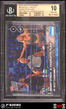 Charlotte Flair Becky Lynch BGS 10: 2019 Topps Now WWE Pristine Gisto /81 POP 1