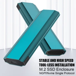 M.2 NGFF NVME SSD SATA to USB 3.2 Type-C Enclosure Case Converter Adapter - Picture 1 of 15
