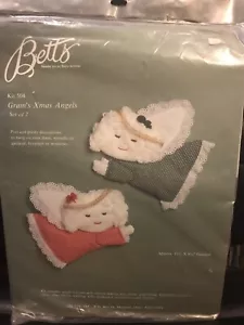 Vintage Bett’s Fabric Christmas Angels Kit Textile Door Hangers Xmas Decor - Picture 1 of 5