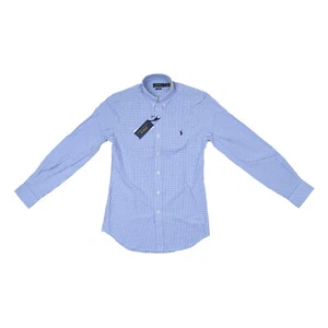 Polo Ralph Lauren Slim Fit Poplin Button Down Shirt Replen Blue Size S - Picture 1 of 3