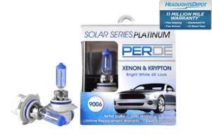 PERDE Solar Series Platinum 9006 Xenon-Enhanced Halogen Bulbs Left Right Pair - Picture 1 of 2