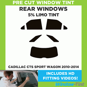 Pre Cortado para Ventana Tinte Cadillac Cts Sport Wagon 2010-14 5% Limo Negro De