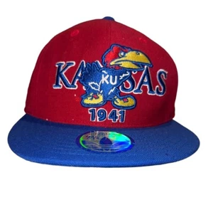 KU Adidas NCAA Kansas University Jayhawks Wolle purpurrot blau Mütze nicht verstellbar 7 3/4 - Bild 1 von 21