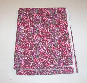 Mauve w/ Multi-color Floral Print Cotton Blend Fabric Prewashed 28"x44" - Picture 1 of 1