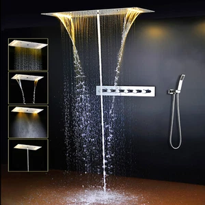 Impianto doccia multifunzione termostatico led 15"x28" Cascada Vaticano - Foto 1 di 9