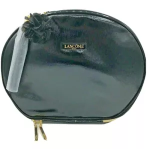LANCOME PARIS Travel Bag Large Oval zippered Cosmetic Makeup Case Zip Around New - Picture 1 of 9