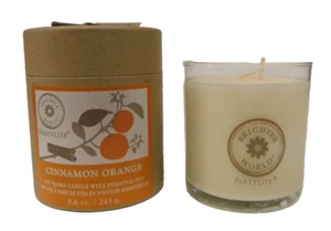 NOS Retired Brighter World by PartyLite Jar Candle 8.6oz Cinnamon Orange G57317 - Picture 1 of 5