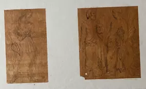 Dibujo Antiguo Personas Originales, Mitología, Grecia, Hombres Siglo XIX - Imagen 1 de 8