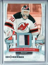2007-08 Hot Prospects White Hot #54 Martin Brodeur PATCH /10 - New Jersey Devils
