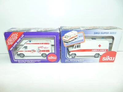 2) Juego de ambulancia Siku Super Series Mercedes-Benz Cruz Roja 1:55 1932 2015 ** NUEVO Foto 1 de 3
