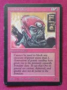 Magic The Gathering ALPHA IRONCLAW ORCS red card MTG LEA