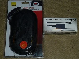 SONY PSP SLIM 2000 3000 ACCESSORY PACK KIT Console Case Mains Charger BRAND NEW! - Picture 1 of 1