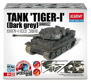 1/80 ACADEMY TIGER-1 TANK GERMAN WWII PRE BUILTE PLA MODEL DIECAST PUZZLE 81693 - Picture 1 of 5